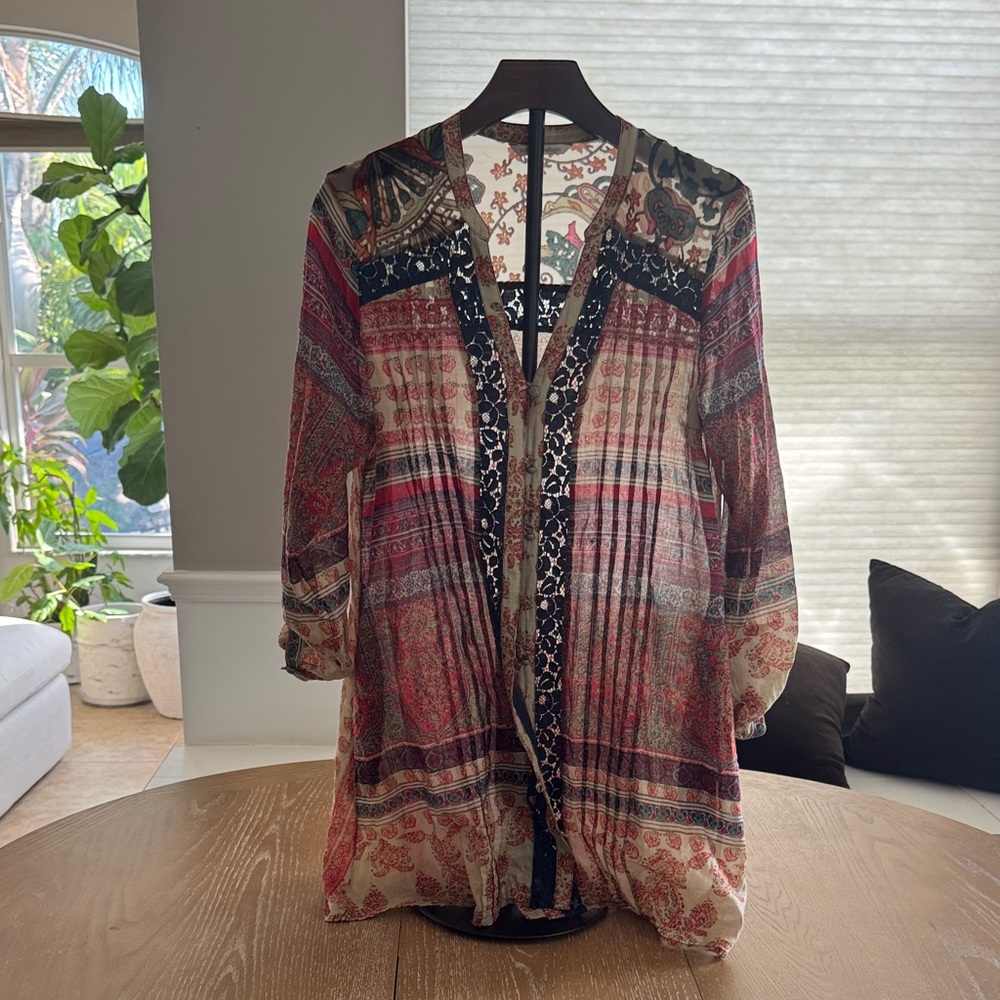 Soft Surroundings Multicolor Bohemian Tunic Top